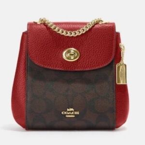 Coach Convertible Mini Backpack In Signature Canvas